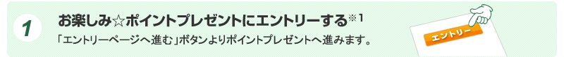 (1)お楽しみ☆ポイントプレゼントにエントリーする