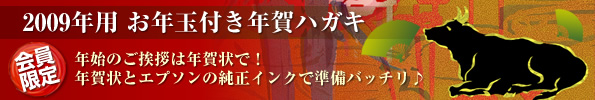 会員限定 2009年用 お年玉付き年賀ハガキ