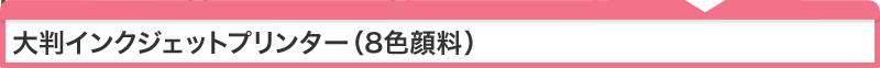 大判インクジェットプリンター（8色顔料）