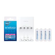 単3形エネループ4個付残量チェック機能付急速充電器セット(N-TGR03BS)