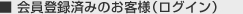 会員登録済みのお客様（ログイン）