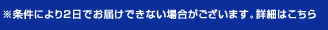 ※条件により2日でお届けできない場合がございます。詳細はこちら