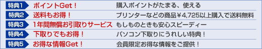 会員5大特典