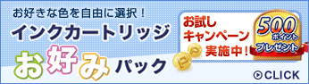 インクカートリッジ お好みパック お試しキャンペーン実施中！