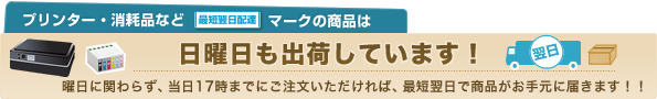 日曜日も出荷しています!
