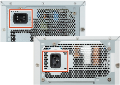 MR8500の350W電源/850W電源コネクター