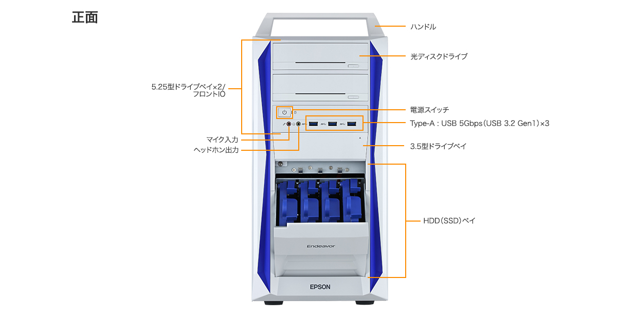 Endeavor Pro9100-ワークステーションに匹敵するハイエンドPC