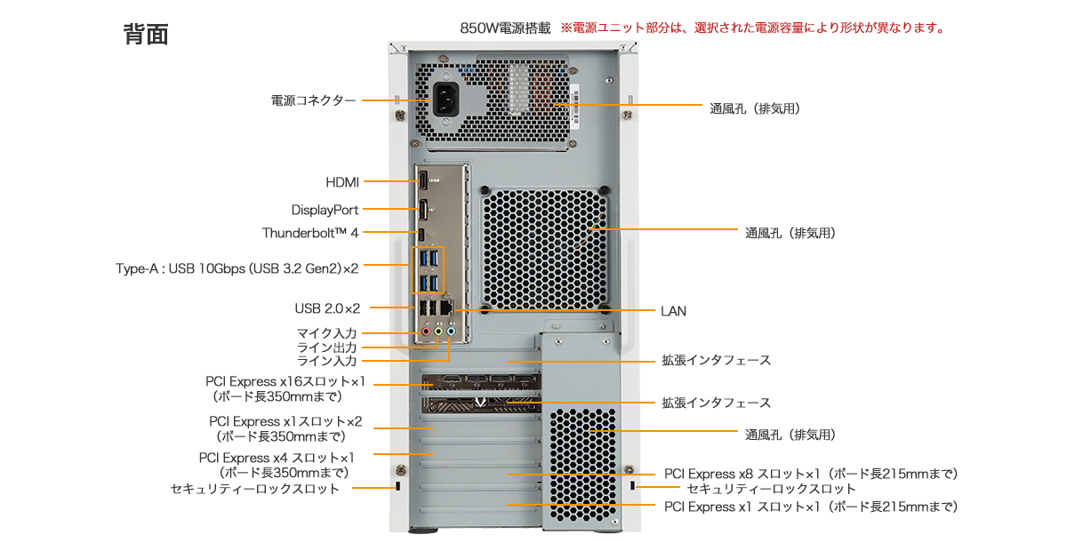 Endeavor Pro9300 背面